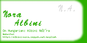 nora albini business card